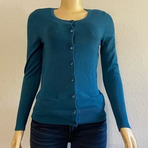 HALOGEN blue cardigan SIZE s